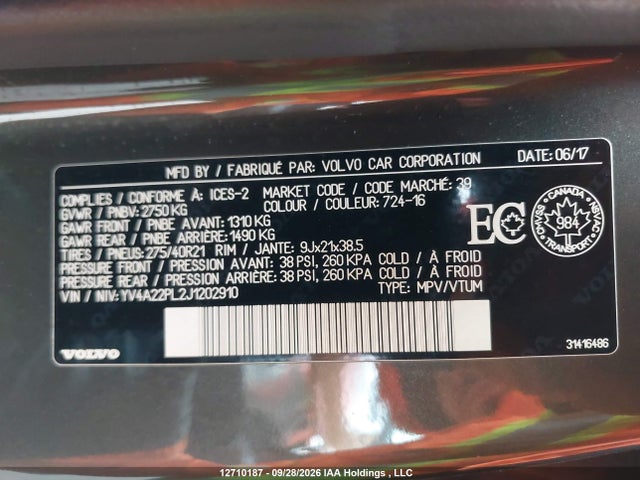 Volvo XC90 T6 2018 YV4A22PL2J1202910 Image 9