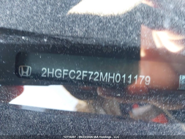 Продажа на аукционе авто 2021 Honda Civic Ex 4dr, vin: 2HGFC2F72MH011179, номер лота: 12710207