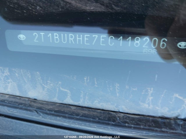 Aukcja sprzedaży 2014 Toyota Corolla L/le/le Pls/prm/s/s Pls, vin: 2T1BURHE7EC118206, numer aukcji: 12710265