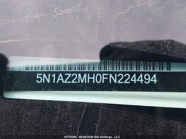 Aukcja sprzedaży 2015 Nissan Murano S/sl/sv/platinum, vin: 5N1AZ2MH0FN224494, numer aukcji: 12710284