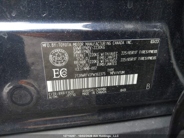 Toyota RAV4 2023 2T3RWRFV2PW162375 Image 9