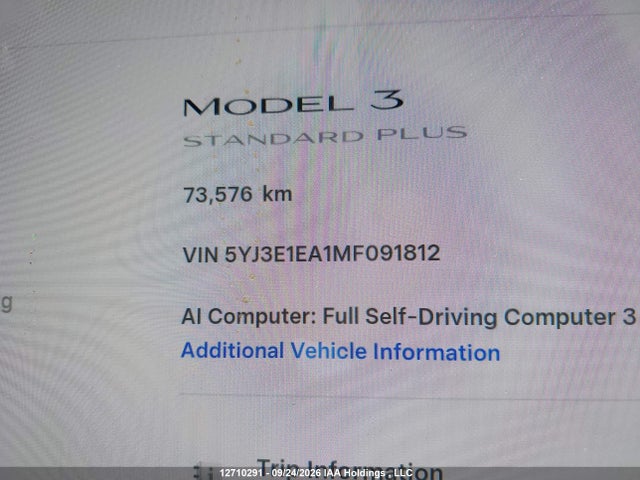 Продаж на аукціоні авто 2021 Tesla Model 3, vin: 5YJ3E1EA1MF091812, номер лоту: 12710291