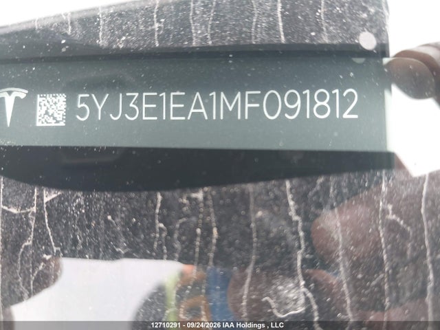 Продаж на аукціоні авто 2021 Tesla Model 3, vin: 5YJ3E1EA1MF091812, номер лоту: 12710291