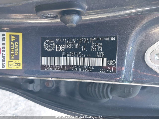 Toyota COROLLA LE 2014 2T1BURHE1EC024418 Image 9