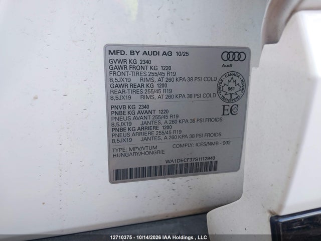 Audi Q3 2025 WA1DECF37S1112940 Image 9