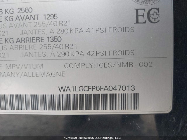 WA1LGCFP6FA047013 Audi Q5 3.0t Technik