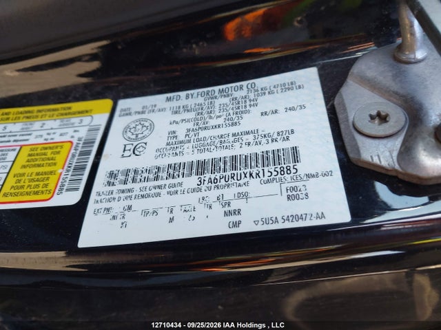 Ford Fusion Titanium 2019 3FA6P0RUXKR155885 Image 20