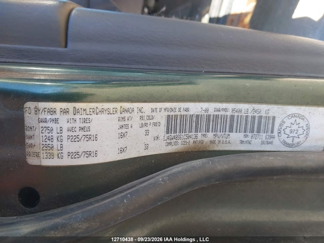 Aukcja sprzedaży 2001 Jeep Grand Cherokee Laredo, vin: 1J4GW48S61C504136, numer aukcji: 12710438