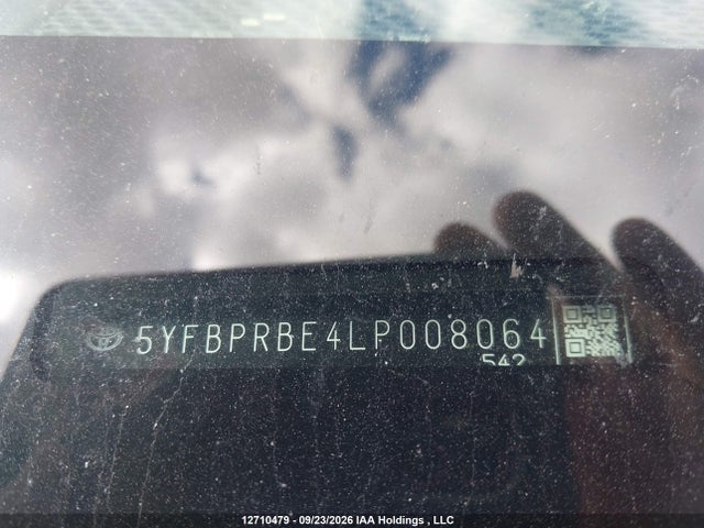 Продажа на аукционе авто 2020 Toyota Corolla Le, vin: 5YFBPRBE4LP008064, номер лота: 12710479