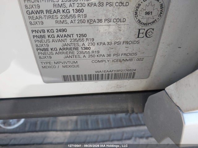 Aukcja sprzedaży 2023 Audi Q5 Premium Plus 45, vin: WA1EAAFY3P2176524, numer aukcji: 12710541