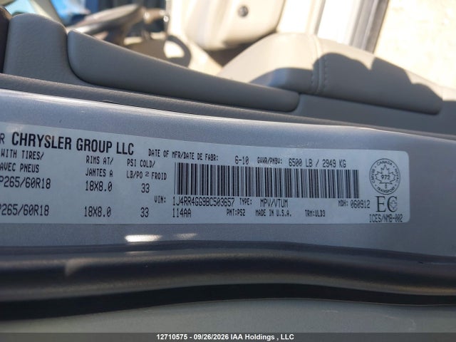 2011 Jeep Grand Cherokee Laredo მანქანა იყიდება აუქციონზე, vin: 1J4RR4GG9BC503657, აუქციონის ნომერი: 12710575