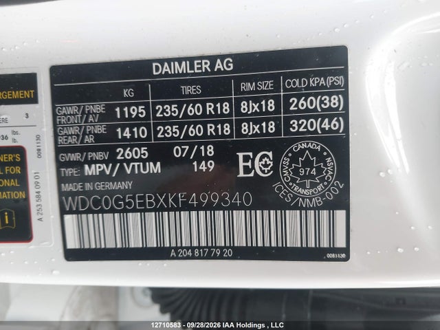 WDC0G5EBXKF499340 Mercedes-Benz Glc 350e
