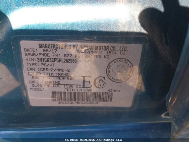 Продаж на аукціоні авто 2017 Nissan Micra, vin: 3N1CK3CP5HL262969, номер лоту: 12710608