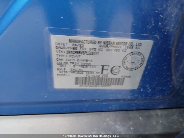 Продажа на аукционе авто 2023 Nissan Kicks S, vin: 3N1CP5BV6PL528771, номер лота: 12710630
