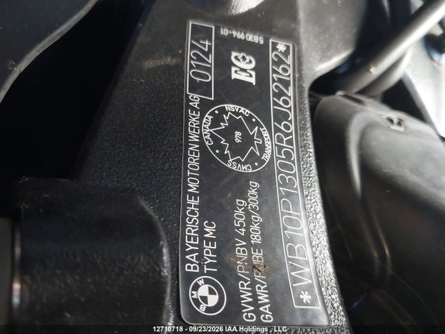 12710718 :رقم المزاد ، WB10P1305R6J62162 vin ، 2024 Bmw S 1000 Xr مزاد بيع