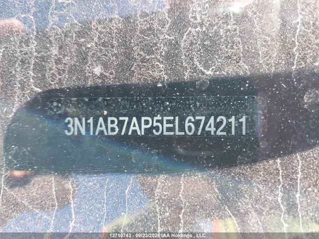 2014 Nissan Sentra S/sv/sr/sl მანქანა იყიდება აუქციონზე, vin: 3N1AB7AP5EL674211, აუქციონის ნომერი: 12710743