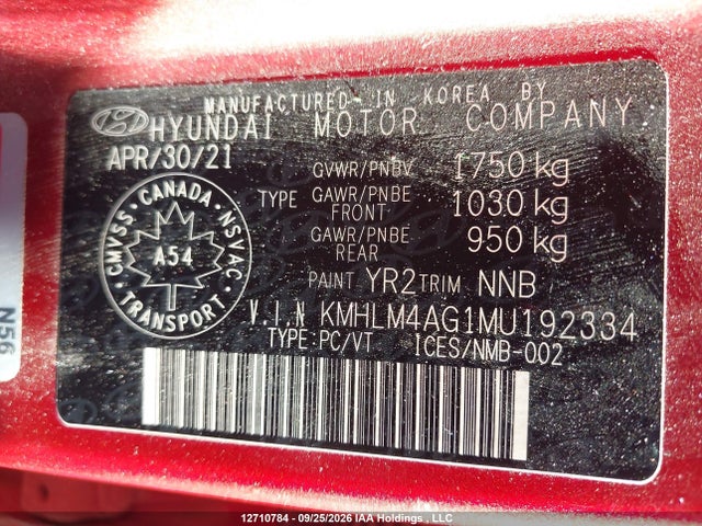 Aukcja sprzedaży 2021 Hyundai Elantra Preferred, vin: KMHLM4AG1MU192334, numer aukcji: 12710784