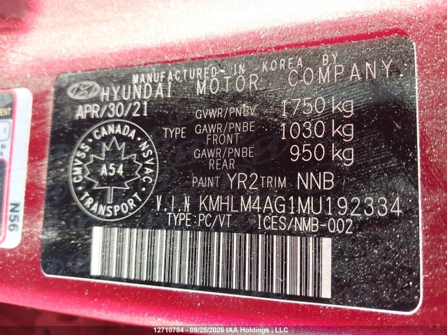 Aukcja sprzedaży 2021 Hyundai Elantra Preferred, vin: KMHLM4AG1MU192334, numer aukcji: 12710784