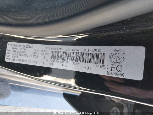 Aukcja sprzedaży 2020 Ram 1500 Rebel, vin: 1C6SRFLT0LN310641, numer aukcji: 12710804
