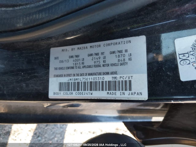 Mazda Mazda3 Gs-sky 2014 JM1BM1L75E1105310 Image 9