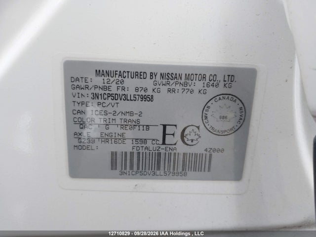 3N1CP5DV3LL579958 Nissan Kicks