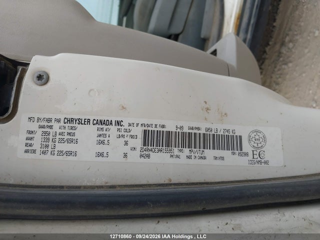 Auction sale of the 2010 Dodge Grand Caravan Se, vin: 2D4RN4DE3AR155951, lot number: 12710860