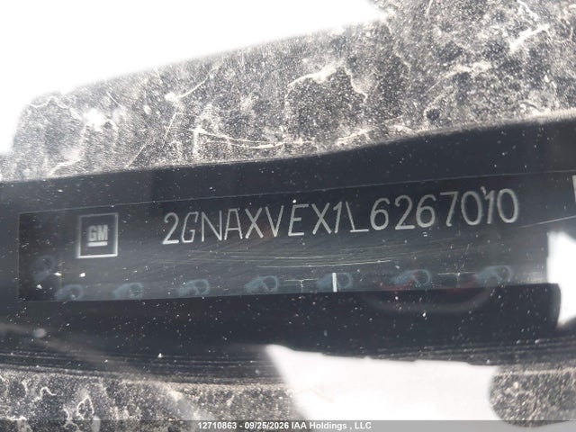 2020 Chevrolet Equinox Lt მანქანა იყიდება აუქციონზე, vin: 2GNAXVEX1L6267010, აუქციონის ნომერი: 12710863