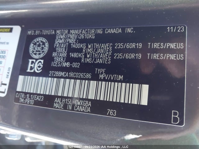 2T2BBMCA1RC026586 Lexus Rx 350h Base/350h Premium/350h Premium Plus/350h Luxury