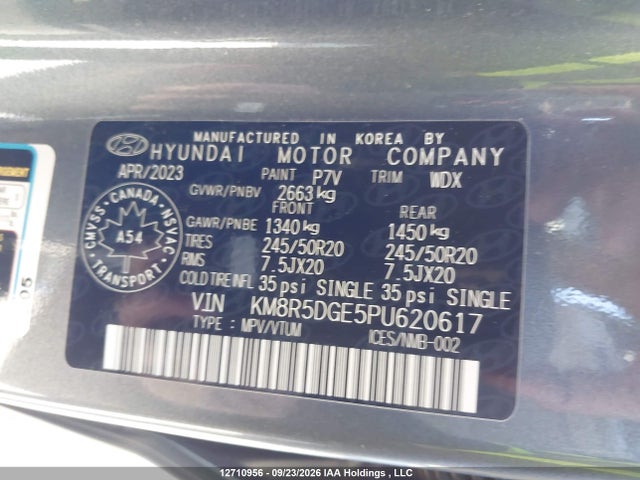 Hyundai Palisade 2023 KM8R5DGE5PU620617 Image 9