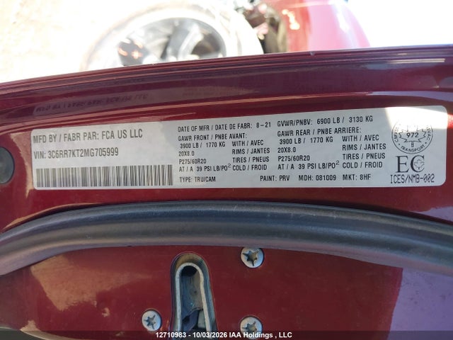 RAM 1500 Classic Tradesman 2021 3C6RR7KT2MG705999 Image 9