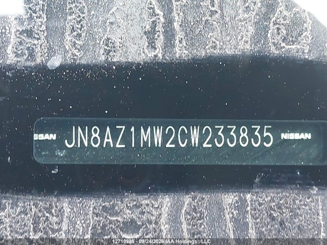 Продаж на аукціоні авто 2012 Nissan Murano S/sl/le, vin: JN8AZ1MW2CW233835, номер лоту: 12710985