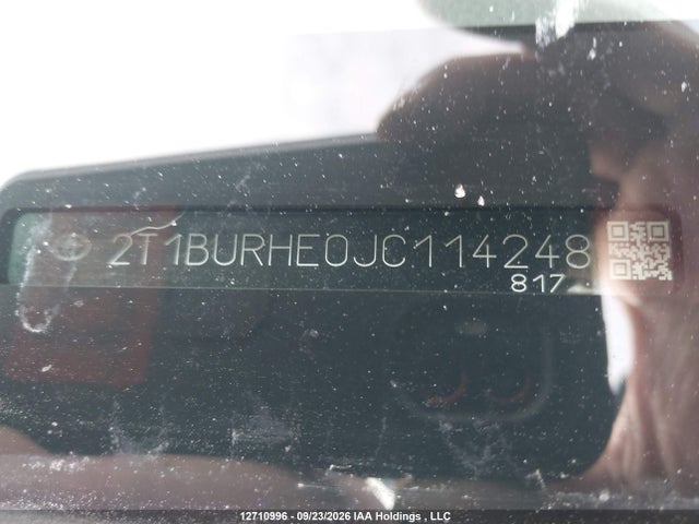 Продаж на аукціоні авто 2018 Toyota Corolla L/le/xle/se/xse, vin: 2T1BURHE0JC114248, номер лоту: 12710996
