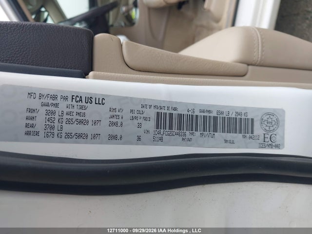 Продаж на аукціоні авто 2016 Jeep Grand Cherokee Overland, vin: 1C4RJFCG2GC446336, номер лоту: 12711000