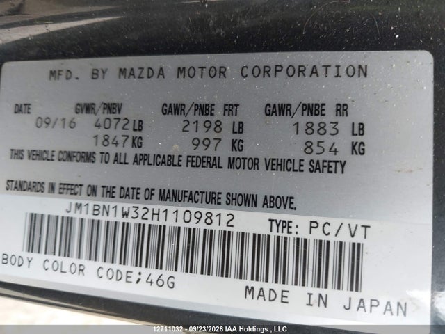 Mazda Mazda3 Gt 2017 JM1BN1W32H1109812 Image 18