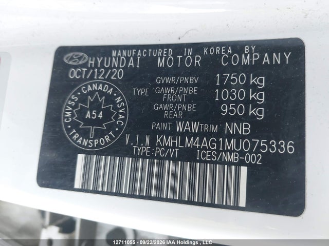 Auction sale of the 2021 Hyundai Elantra Preferred, vin: KMHLM4AG1MU075336, lot number: 12711055