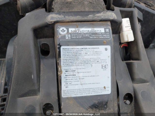 3JBLPAX41RJ000711 Can-Am Outlander Max Xt 1000r/xt-p 1000r