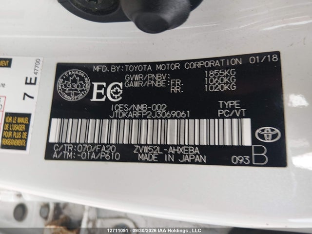 Toyota Prius Prime Upgrade 2018 JTDKARFP2J3069061 Image 9