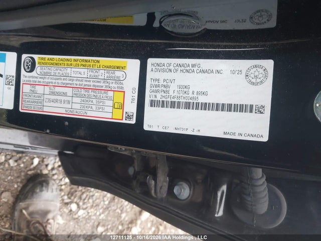 2HGFE4F88TH004895 Honda Civic Sport Hybrid/sport Touring Hybrid