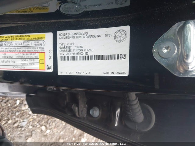 2HGFE4F88TH004895 Honda Civic Sport Hybrid/sport Touring Hybrid