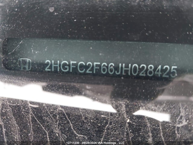 2HGFC2F66JH028425 Honda Civic