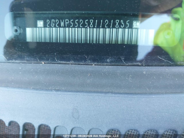 Aukcja sprzedaży 2008 Pontiac Grand Prix, vin: 2G2WP552581121835, numer aukcji: 12711239