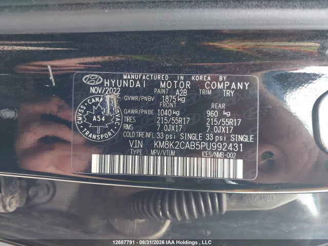 Hyundai Kona Preferred Awd 2023 KM8K2CAB5PU992431 Image 9