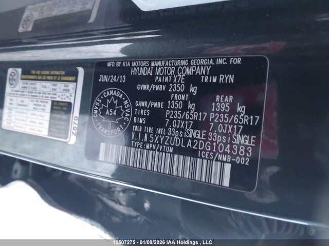 Продаж на аукціоні авто 2013 Hyundai Santa Fe Sport 2.0t Premium, vin: 5XYZUDLA2DG104383, номер лоту: 12507275