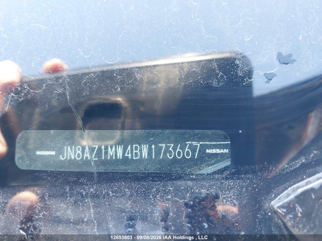 12693803 :رقم المزاد ، JN8AZ1MW4BW173667 vin ، 2011 Nissan Murano Sv مزاد بيع