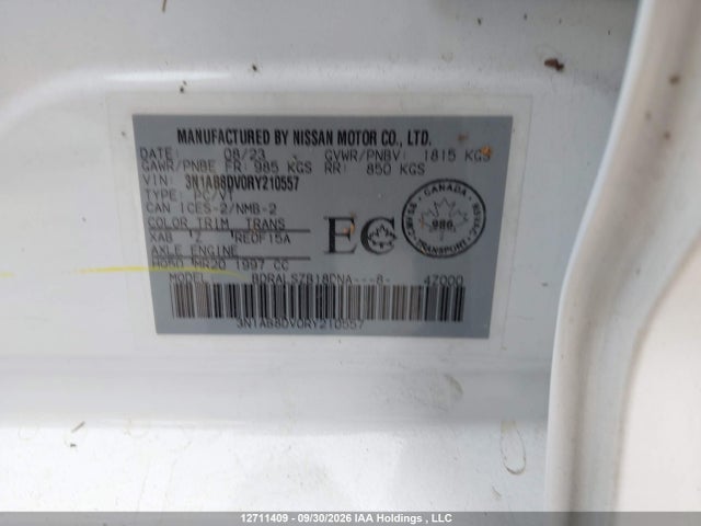 Продаж на аукціоні авто 2024 Nissan Sentra Sr, vin: 3N1AB8DV0RY210557, номер лоту: 12711409