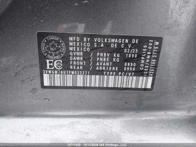 Volkswagen Jetta Highline 2023 3VWGM7BU7PM022271 Image 19