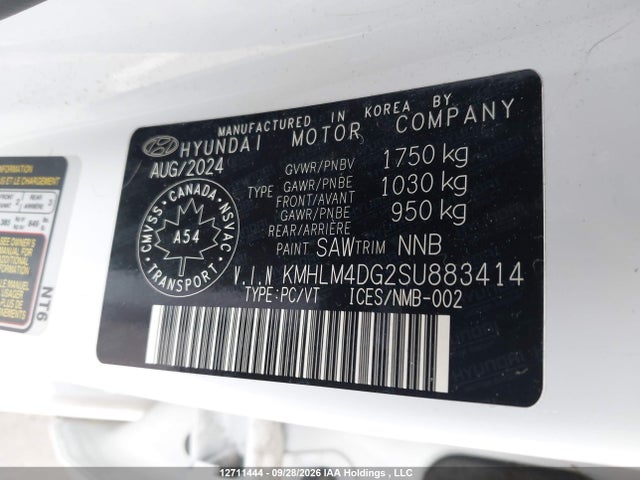 KMHLM4DG2SU883414 Hyundai Elantra