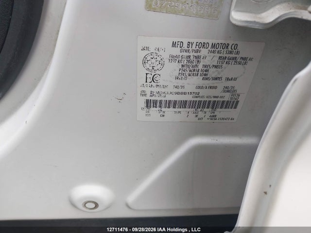 Продажа на аукционе авто 2011 Ford Edge Sel, vin: 2FMDK3JC9BBB15702, номер лота: 12711476