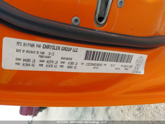 Продаж на аукціоні авто 2013 Dodge Dart Sxt/rallye, vin: 1C3CDFBH9DD305345, номер лоту: 12711478