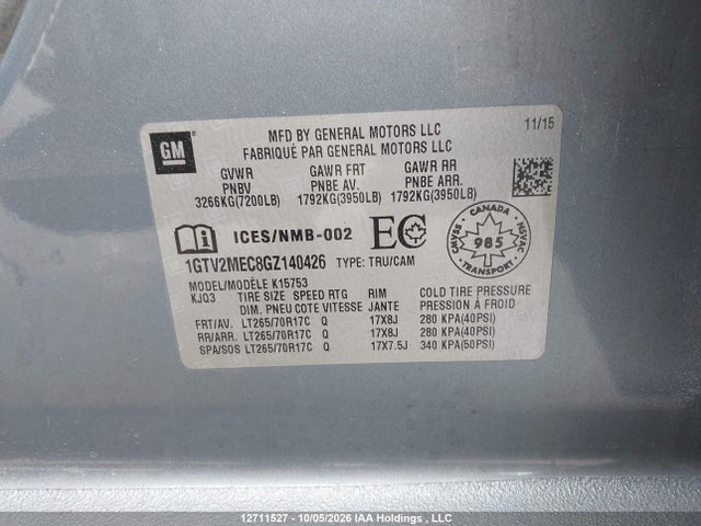 GMC Sierra 1500 Sle 2016 1GTV2MEC8GZ140426 Image 17